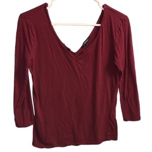 V neck crop top shirt